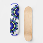 Mandala Muster 02 in dunkelblau Skateboard (Vorderseite)