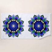 Mandala Muster 02 in dunkelblau Strandtuch (Vorderseite)