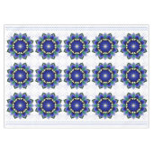 Mandala Muster 02 in dunkelblau Tablecloth Tischdecke (Vorderseite (Horizontal))