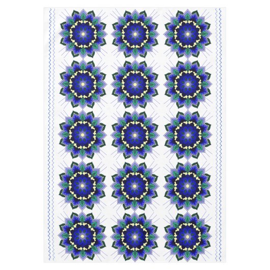 Mandala Muster 02 in dunkelblau Tablecloth Tischdecke (Vorderseite)