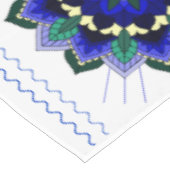 Mandala Muster 02 in dunkelblau Tablecloth Tischdecke (Schrägansicht)