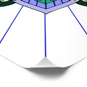 Mandala Muster 02 in dunkelblauem Poster (Ecke)