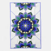 Mandala Muster 02 in dunkelblauem Teetücher Geschirrtuch (Vertikal)