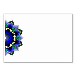 Mandala Muster 02 in dunkelblauer Tischnummer