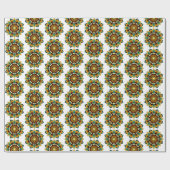 Mandala Muster 02 in gelb & braun Wrapping Paper Geschenkpapier (Flach)