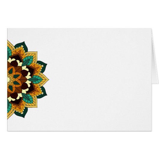 Mandala Muster 02 in gelb & tan (Vorderseite (Horizontal))