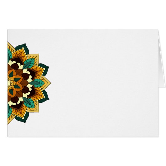 Mandala Muster 02 in gelb & tan (Vorderseite (Horizontal))