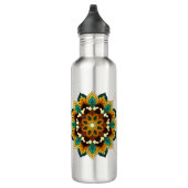 Mandala Muster 02 in gelb & tan 710 ml Wasser Bo Edelstahlflasche (Rechts)