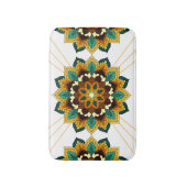 Mandala Muster 02 in gelb & tan Bath Mat Badematte (Vorderseite Vertikal)