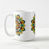 Mandala Muster 02 in gelb & tan Coffee Tasse (Links)