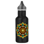 Mandala Muster 02 in gelb & tan Edelstahlflasche (Links)