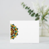 Mandala Muster 02 in gelb & tan Einladung Post (Stehend Vorderseite)