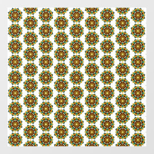 Mandala Muster 02 in gelb & tan Fensteraufkleber