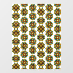 Mandala Muster 02 in gelb & tan Fensteraufkleber