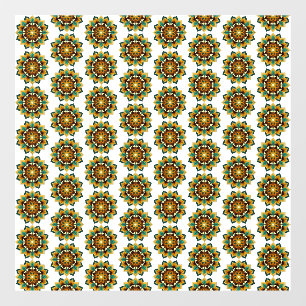 Mandala Muster 02 in gelb & tan Fensteraufkleber
