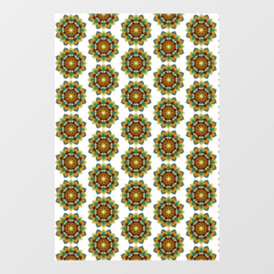 Mandala Muster 02 in gelb & tan Fensteraufkleber