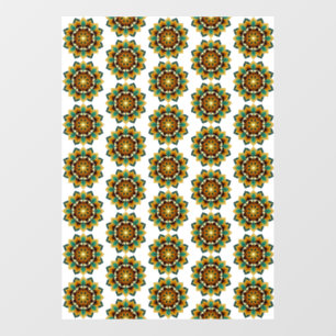 Mandala Muster 02 in gelb & tan Fensteraufkleber