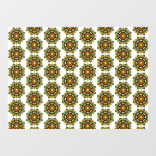 Mandala Muster 02 in gelb & tan Fensteraufkleber