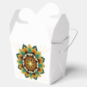 Mandala Muster 02 in gelb & tan Geschenkschachtel (Geöffnet)