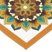 Mandala Muster 02 in gelb & tan Großer Tischläufer (Ecke)