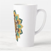 Mandala Muster 02 in gelb & tan Milchtasse (Rechts)