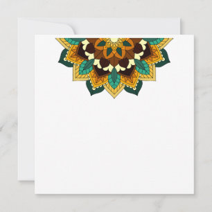 Mandala Muster 02 in gelb & tan Mitteilungskarte