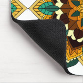 Mandala Muster 02 in gelb & tan Mousepad (Ecke)