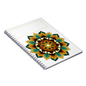 Mandala Muster 02 in gelb & tan Notizblock (Rechte Seite)