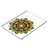 Mandala Muster 02 in gelb & tan Notizblock (Linke Seite)