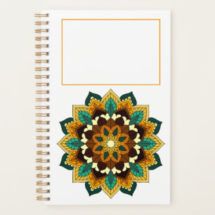 Mandala Muster 02 in gelb & tan Planer