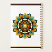Mandala Muster 02 in gelb & tan Planer (Rückseite)