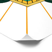 Mandala Muster 02 in gelb & tan Poster (Ecke)