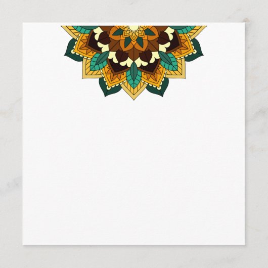 Mandala Muster 02 in gelb & tan Programm (Vorderseite)