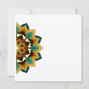 Mandala Muster 02 in gelb & tan Save the Date