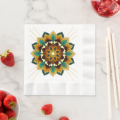 Mandala Muster 02 in gelb & tan Serviette (Beispiel)