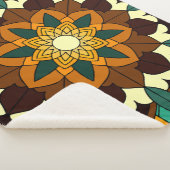Mandala Muster 02 in gelb & tan Sherpadecke (3/4)