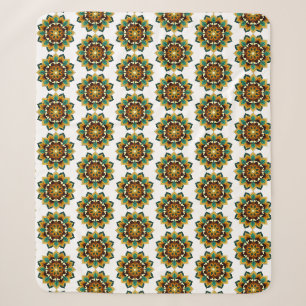 Mandala Muster 02 in gelb & tan Sherpadecke