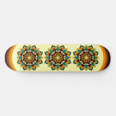 Mandala Muster 02 in gelb & tan Skateboard (Horizontal)
