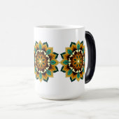 Mandala Muster 02 in gelb & tan Verwandlungstasse (VorderseiteRechts)