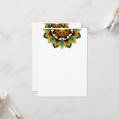 Mandala Muster 02 in gelber & gelber Karte (Vorderseite/Rückseite Beispiel)