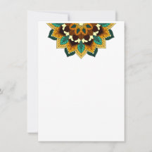 Mandala Muster 02 in gelber & gelber Karte