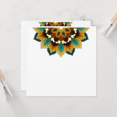 Mandala Muster 02 in gelber & gelber Karte (Vorderseite/Rückseite Beispiel)