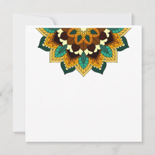 Mandala Muster 02 in gelber & gelber Karte