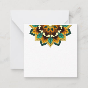 Mandala Muster 02 in gelber & gelber Karte