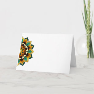 Mandala Muster 02 in gelber & tan Note Card