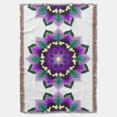Mandala Muster 02 in lila Decke (Vorderseite Vertikal)