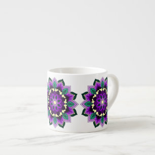 Mandala Muster 02 in lila Espressotasse