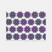 Mandala Muster 02 in lila Fleecedecke (Vorderseite (Horizontal))