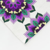 Mandala Muster 02 in lila Fleecedecke (Ecke)