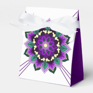 Mandala Muster 02 in lila Gevor Box Geschenkschachtel